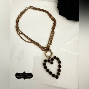 Sylvia Toledano 22K Gold-Plated Onyx Love Necklace